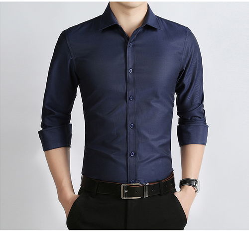 春秋新款韓版修身襯衫，新郎伴郎婚慶禮服的時(shí)尚之選
